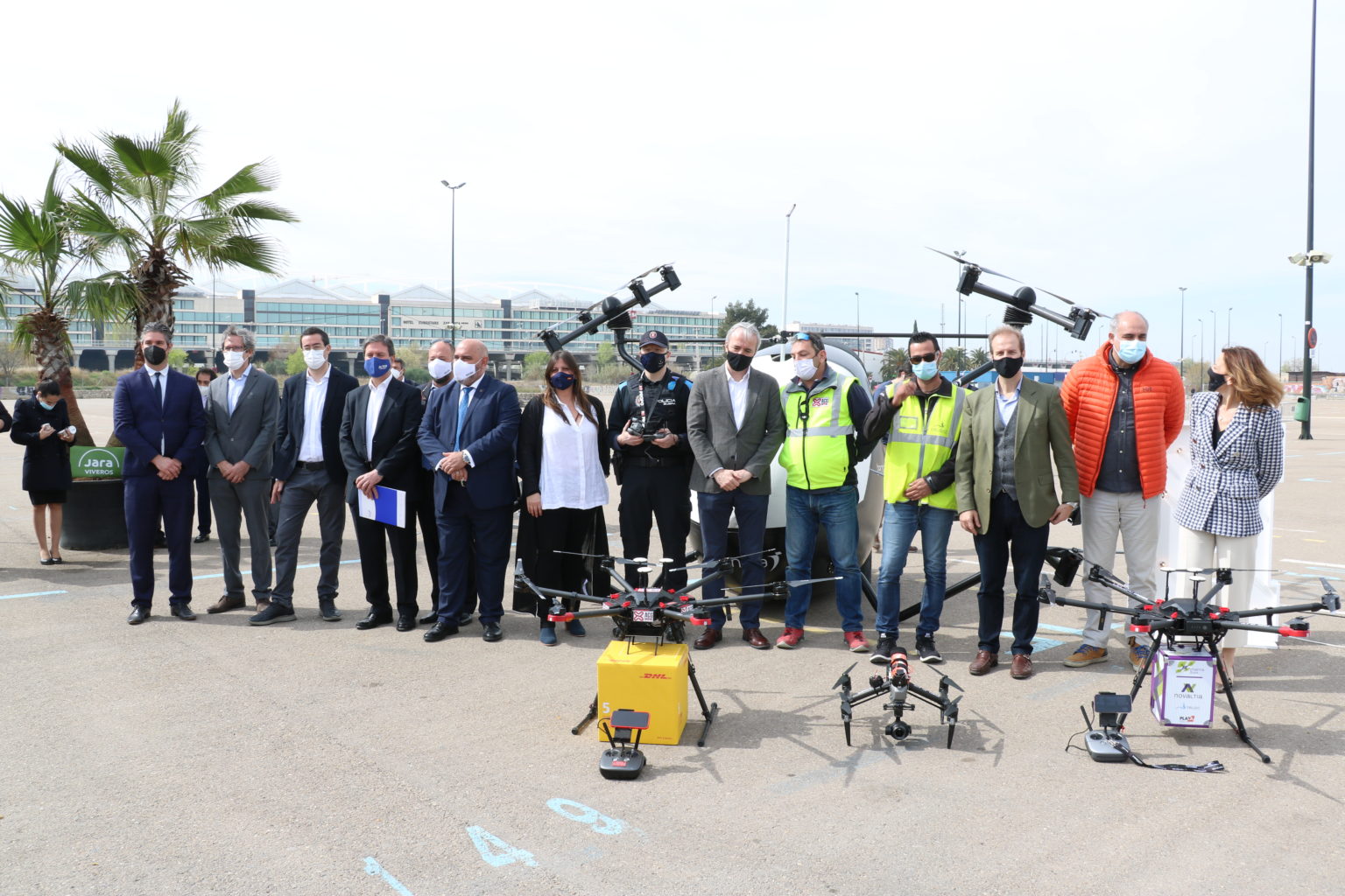 Presentación de Hera Drone Hub, en las inmediaciones de la Estación Delicias.