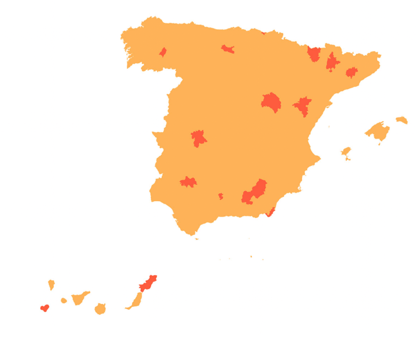 mapa geoparques en Aragón