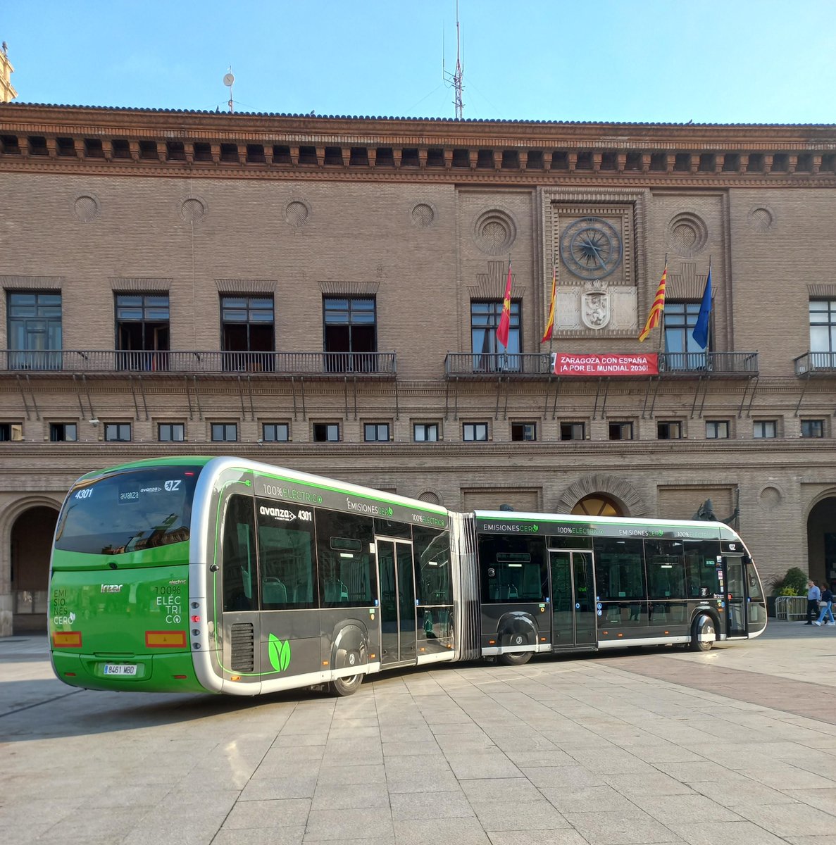 Uno de los nuevos autobuses eléctricos Ie Tram con los que ya cuenta la ciudad.