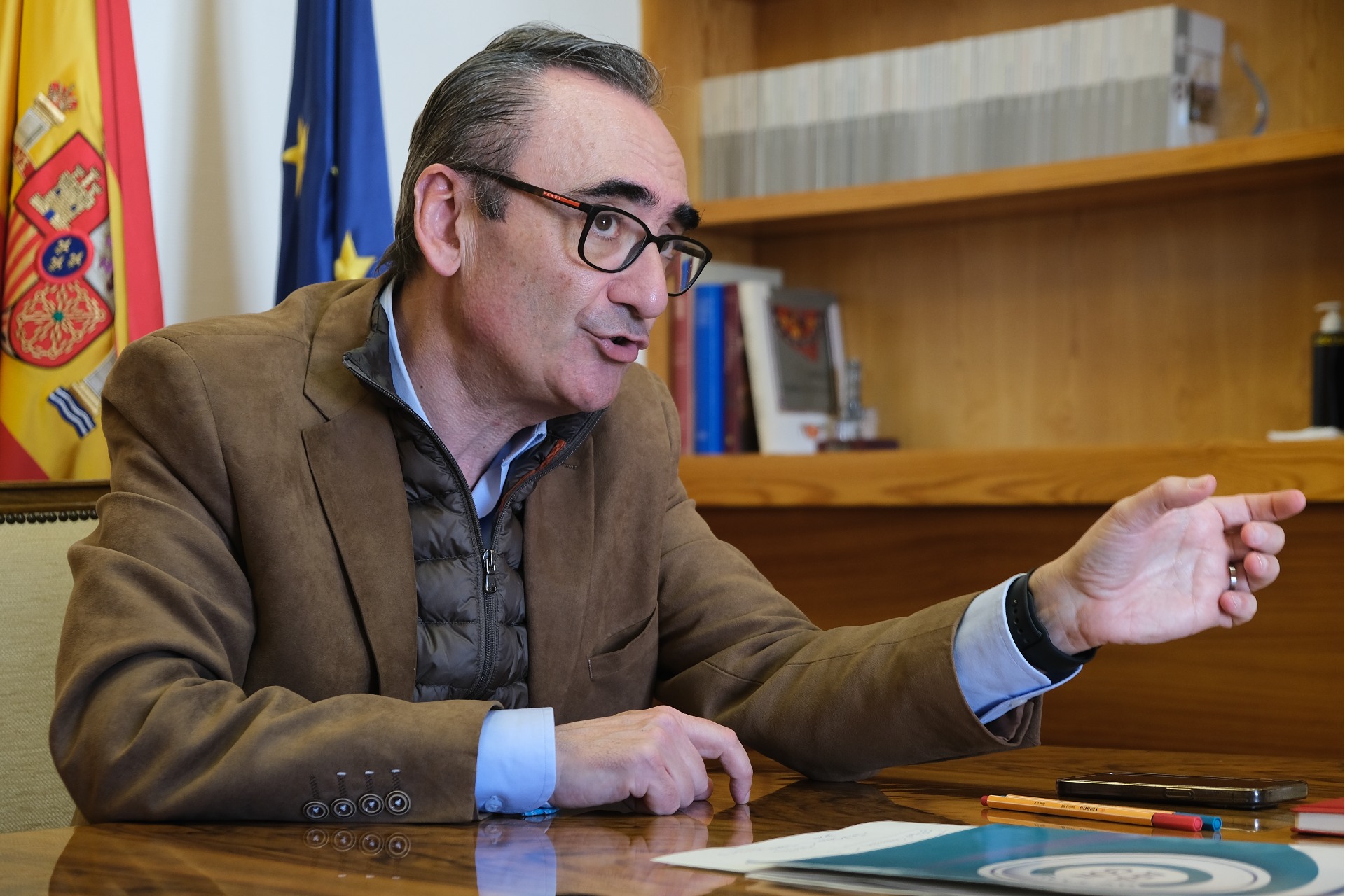 El director general de Planificación y Desarrollo Económico del Gobierno de Aragón, Miguel Luis Lapeña. FOTO: Marcos Díaz