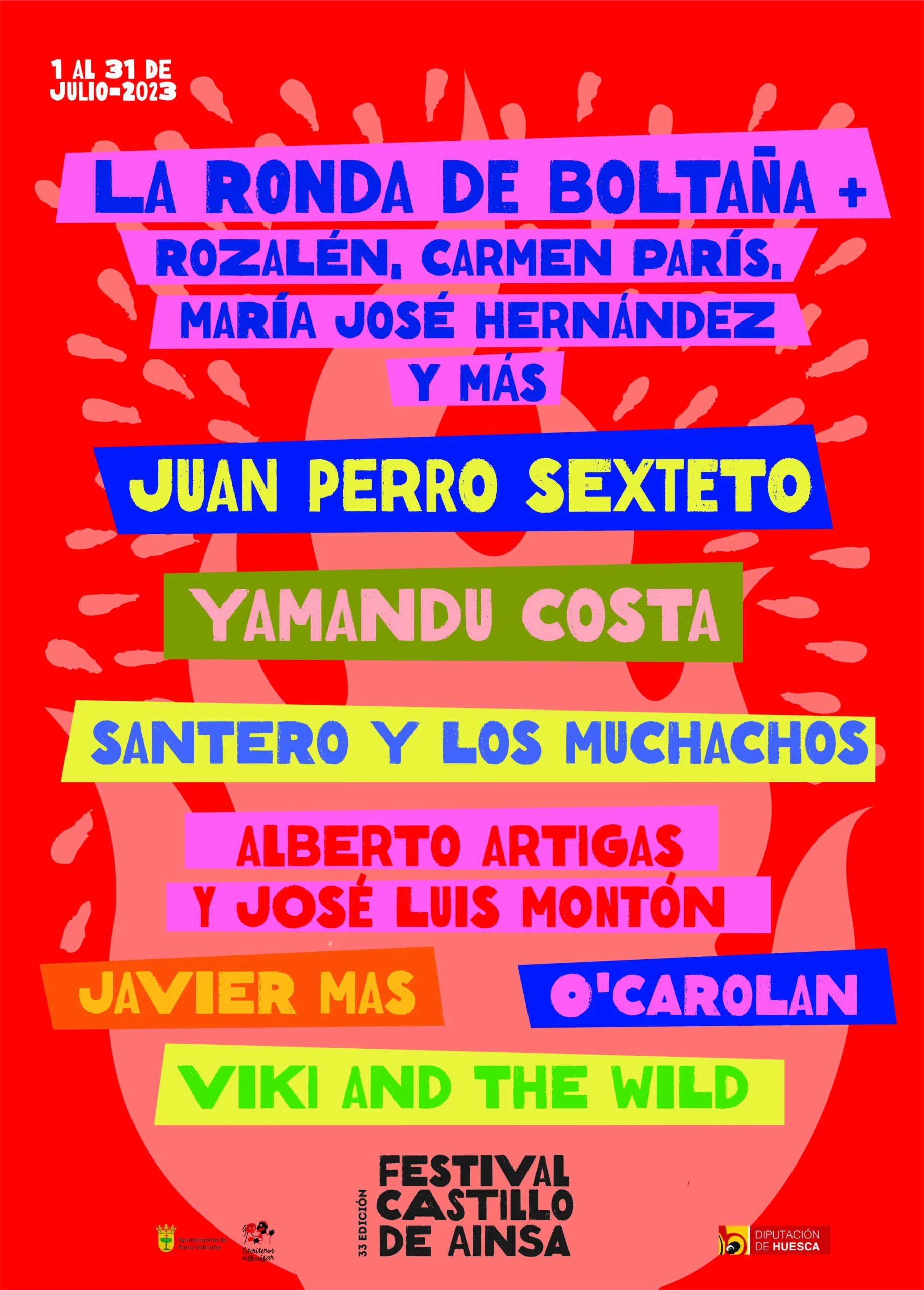 Cartel de uno de los festivales de Aragón: Festival del Castillo de Ainsa