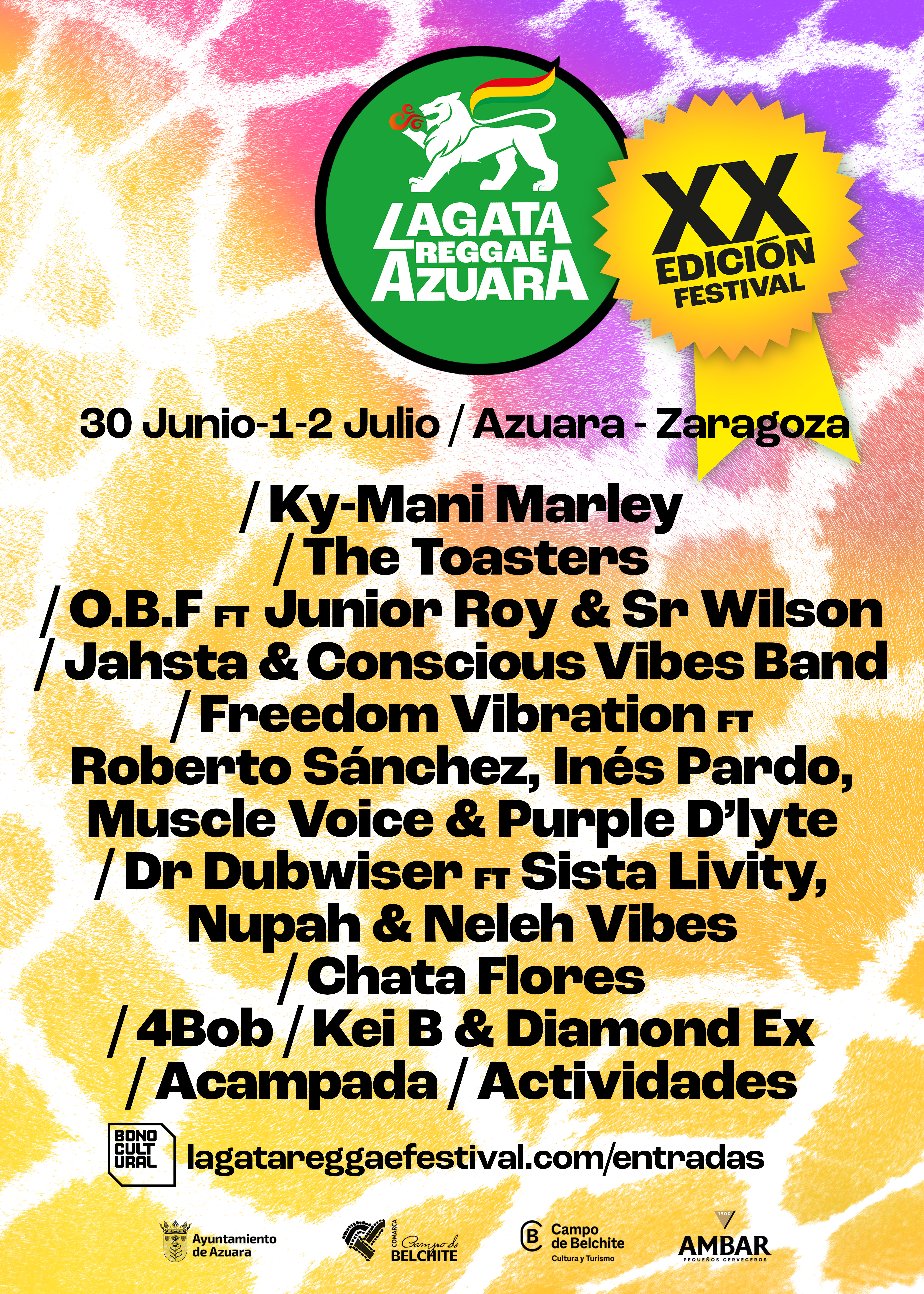 Cartel de la XX edición de Lagata Reggae Festival
