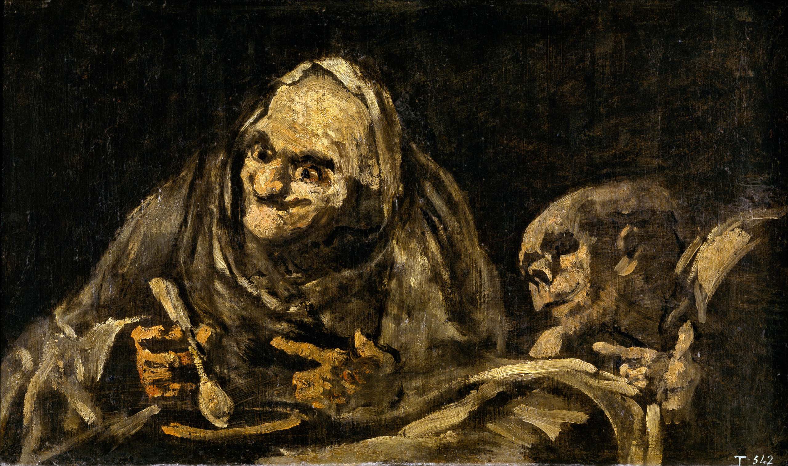 Dos viejos comiendo, de Goya.