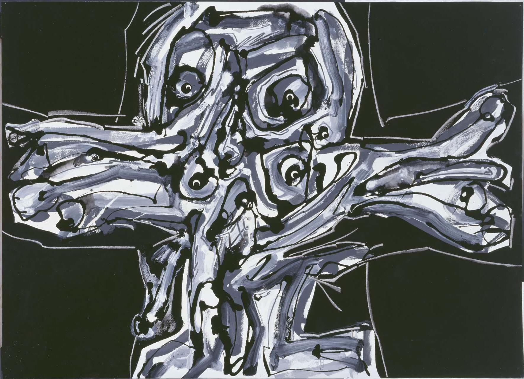 'Crucifixión', de Antonio Saura.