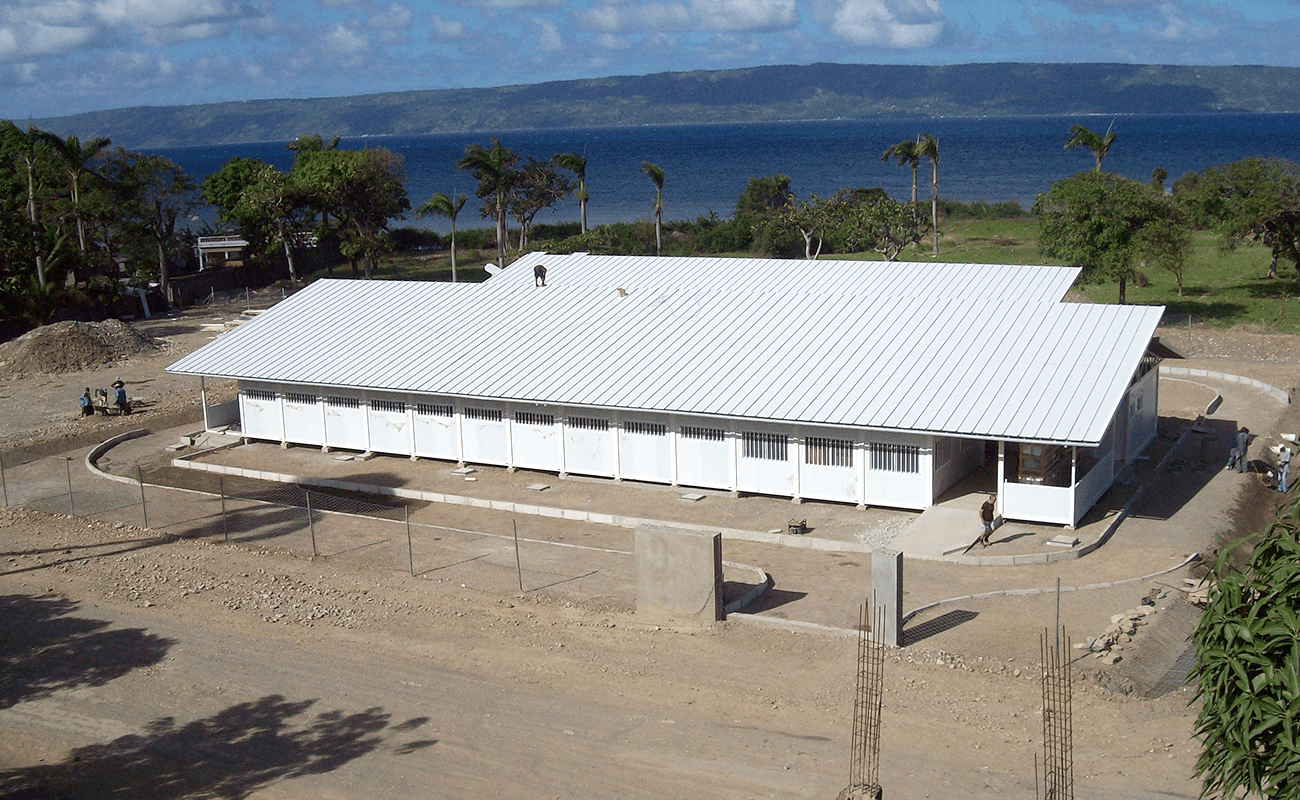 Hospital construido en Haití por Ingeobras. FOTO: Ingeobras.